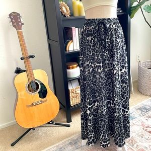 Animal Print Maxi Skirt